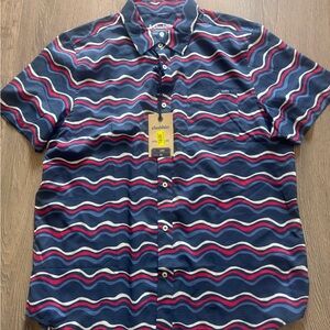 Chubbies Men's Casual Wave Shirt - Navy, Red, White